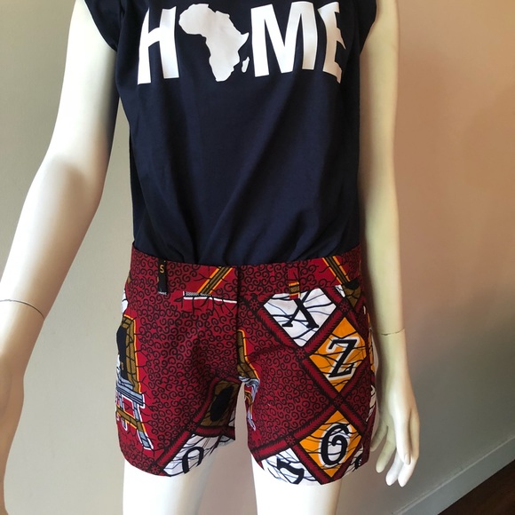 African print shorts. Summer shorts. Hot shorts. - Picture 3 of 4